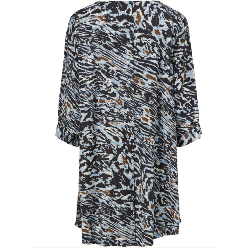 MASAI Glenval Tunic Size Medium Sustainable Minimalist Black Blue Viscose